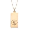 18ct Gold on Sterling Silver Ingot St Christopher Medallion Pendant Necklace