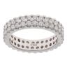 18ct White Gold 1.35ct Brilliant Cut Diamond Two Row Full Eternity Ring