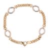 9ct Yellow And White Gold Fancy Curb Bracelet 7.5"