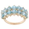 9ct Yellow Gold Two Row Topaz Ring