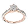 9ct White and Rose Gold 0.33ct Diamond Cluster Ring