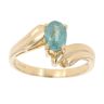 18ct Yellow Gold Blue Tourmaline Stone Set Ring