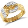 9ct Yellow Gold Cubic Zirconia Children's Buckle Ring