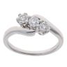 18ct White Gold 0.50ct Diamond Trilogy Twist Ring