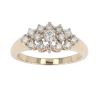 9ct Yellow Gold 0.65ct Diamond Cluster Ring by Anya Belle