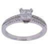 18ct White Gold 0.50ct Princess Cut Diamond Cluster Ring