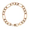 9ct Yellow Gold Figaro Bracelet 7"