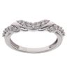 9ct White Gold 0.25ct Brilliant Cut Diamond Wishbone Ring