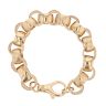9ct Yellow Gold Patterned And Plain Belcher Bracelet 9"