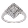 18ct White Gold 0.60ct Brilliant and Baguette Cut Diamond Cluster Ring