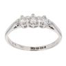 9ct White Gold 0.25ct Diamond Trilogy Ring