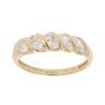 18ct Yellow Gold Cubic Zirconia Five Stone Ring