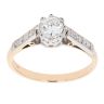 14ct Yellow Gold And Platinum 0.50ct Brilliant Cut Diamond Solitaire Ring