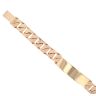 9ct Yellow Gold Curb Bark ID Bracelet 8.5"