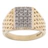 9ct Yellow Gold 0.30ct Diamond Cluster Signet Ring