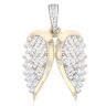 14ct Yellow Gold Monaco Cubic Zirconia Wings Pendant