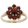 9ct Yellow Gold Garnet Cluster Ring