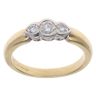 18ct Yellow Gold 0.35ct Brilliant Cut Diamond Trilogy Ring