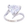 9ct White Gold Single Stone Cubic Zirconia Ring