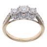 14ct Yellow Gold 0.90ct Diamond Trilogy Ring