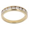 18ct Yellow Gold 1.00ct Brilliant Cut Diamond Half Eternity Ring