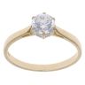 14ct Yellow Gold Cubic Zirconia Single Stone Ring