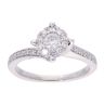 9ct White Gold 0.50ct Diamond Twist Cluster Ring