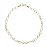 9ct Yellow and White Gold Fancy Bracelet 7.5"