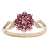 9ct Yellow Gold Ruby Cluster Ring