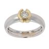 18ct Yellow And White Gold 0.32ct Brilliant Cut Diamond Solitaire Ring