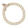 9ct Yellow Gold Heart Lock Charm Bracelet 7.5"