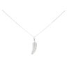 Silver Feather Pendant and Chain 18"