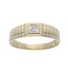 9ct Yellow Gold Cubic Zirconia Signet Ring