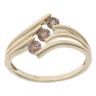 9ct Yellow Gold 0.45ct Champagne Diamond Trilogy Ring