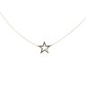 9ct Yellow Gold & White Gold Star Pendant & Chain 18"