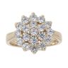 9ct Yellow Gold Cubic Zirconia Cluster Ring
