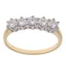 18ct Yellow Gold 0.80ct Brilliant Cut Diamond Five Stone Ring