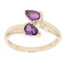 9ct Yellow Gold Amethyst Crossover Ring