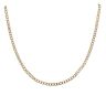 9ct Yellow Gold Greek Key Curb Chain 18"