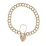 9ct Yellow Gold Heart Charm Bracelet 7.5"