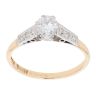 18ct Yellow Gold And Platinum 0.50ct Brilliant Cut Diamond Solitaire Ring