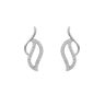 Sterling Silver Open Flame Cubic Zirconia Stud Earrings