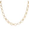 9ct Yellow Gold Patterned And Plain Belcher Chain 18"