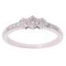 9ct White Gold 0.26ct Diamond Trilogy Ring