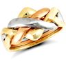9ct 3 Colour Gold 4 Piece Puzzle Ring