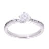 Platinum 0.40ct Diamond Solitaire Twist Ring