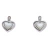 925 Sterling Silver Mother Of Pearl Heart Drop Earrings