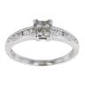 9ct White Gold 0.33cts Diamond Square Cluster Ring