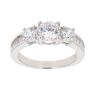 Silver Cubic Zirconia Three Stone Ring by Icesia