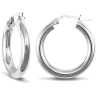 9ct White Gold Hoop Earrings